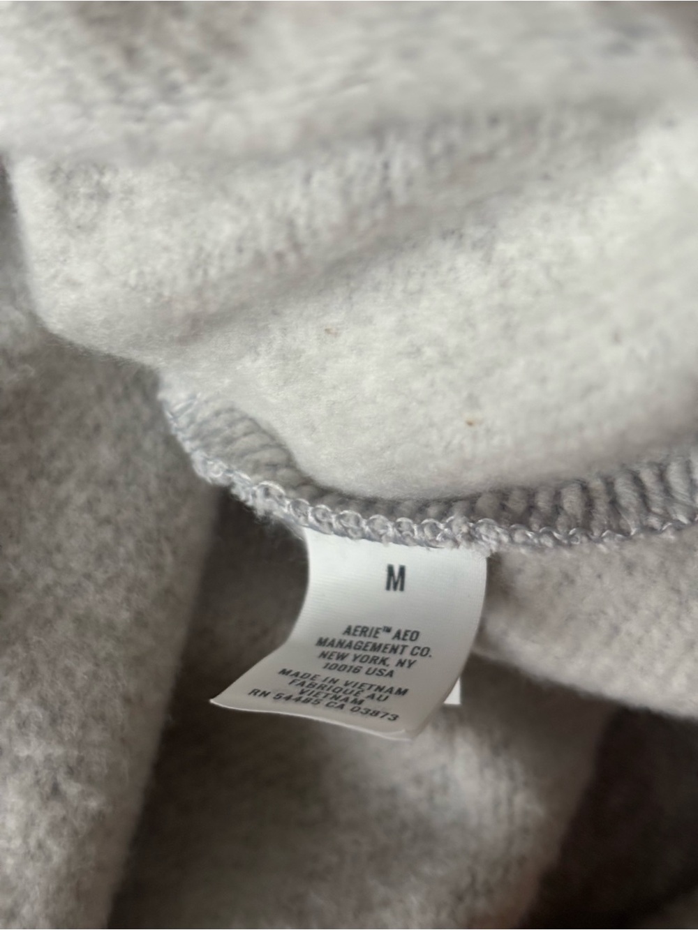 Aerie Fleece of Mind Cropped Polo Henley Collared Fleece Sweatshirt Grey Size M - Picture 11 of 14